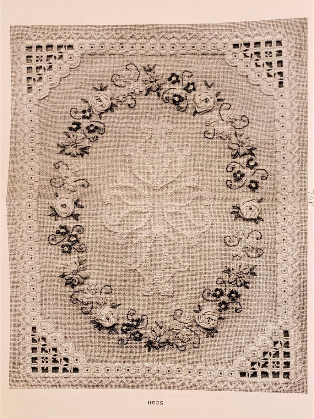 Wall Flowers Linen Hardanger Designs by Rose Marie 1998 PATTERN ONLY 30 count